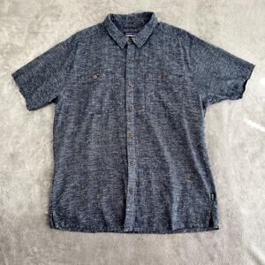 Patagonia Organic Cotton Button Up Men's L Casual Lightweight Sporty
